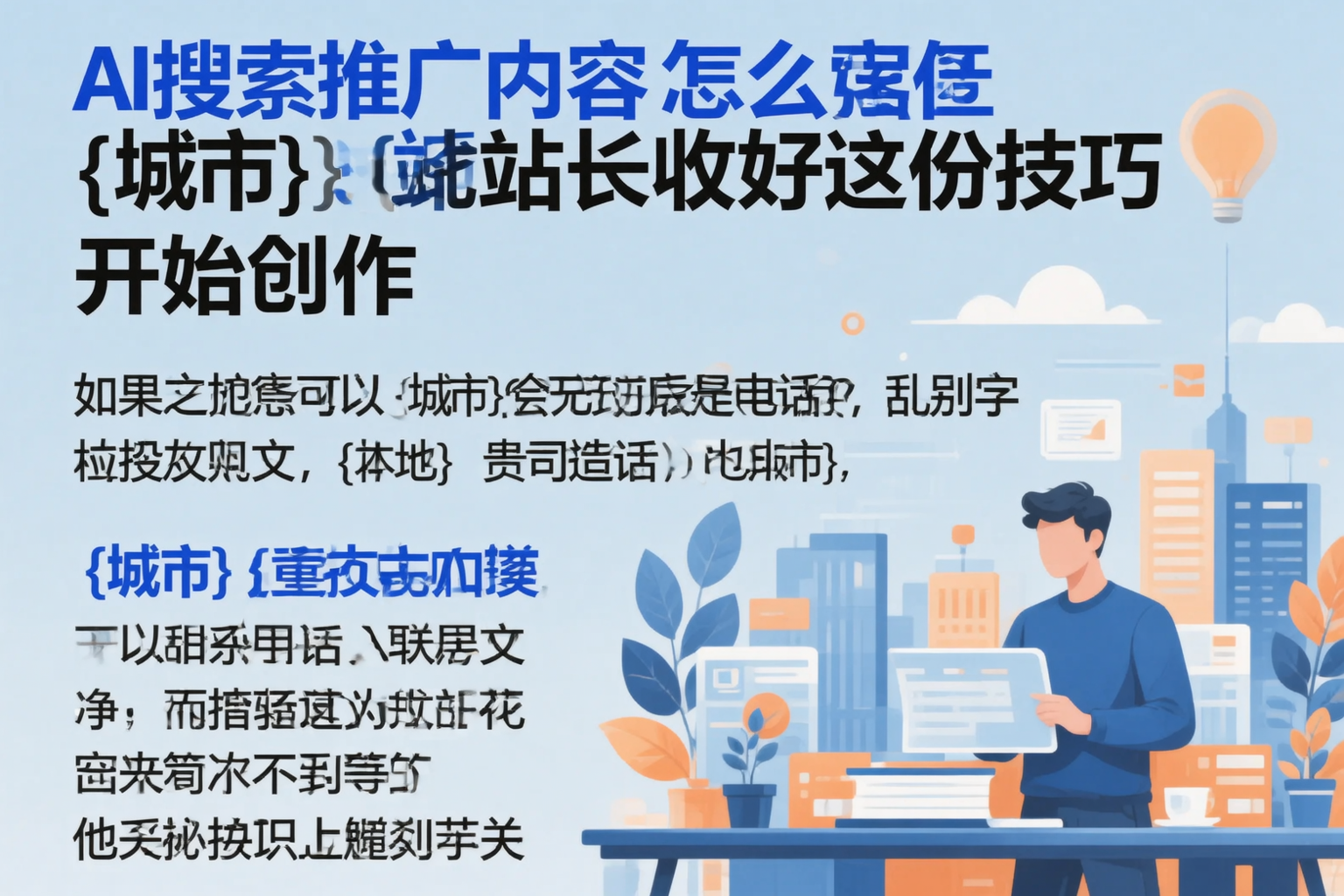 AI搜索推广内容怎么写？通化站长收好这份技巧