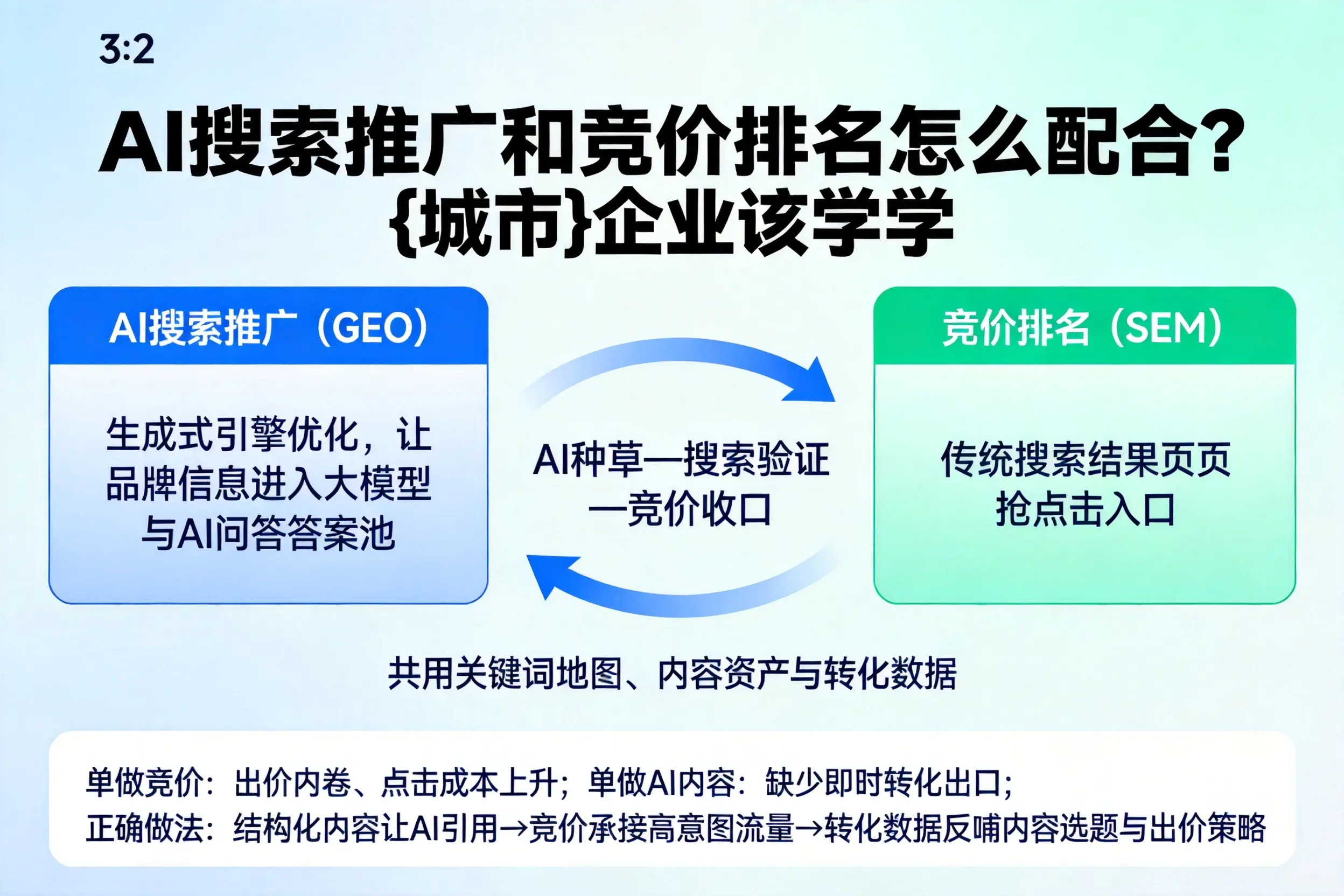 AI搜索推广和竞价排名怎么配合?通化企业该学学