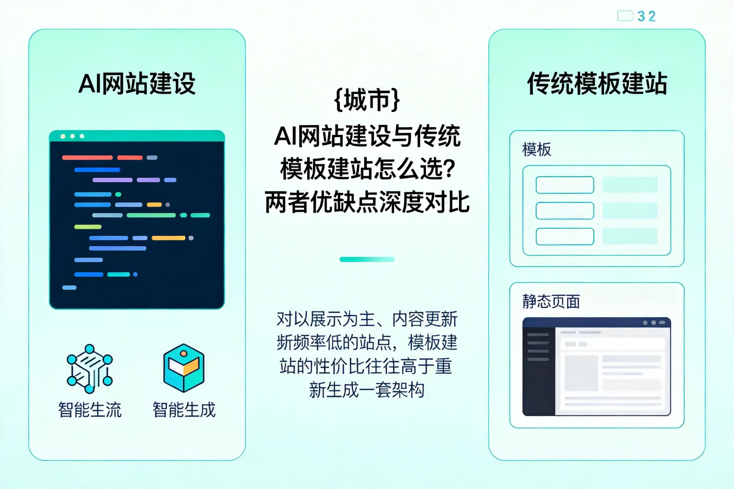通化AI网站建设与传统模板建站怎么选？两者优缺点深度对比