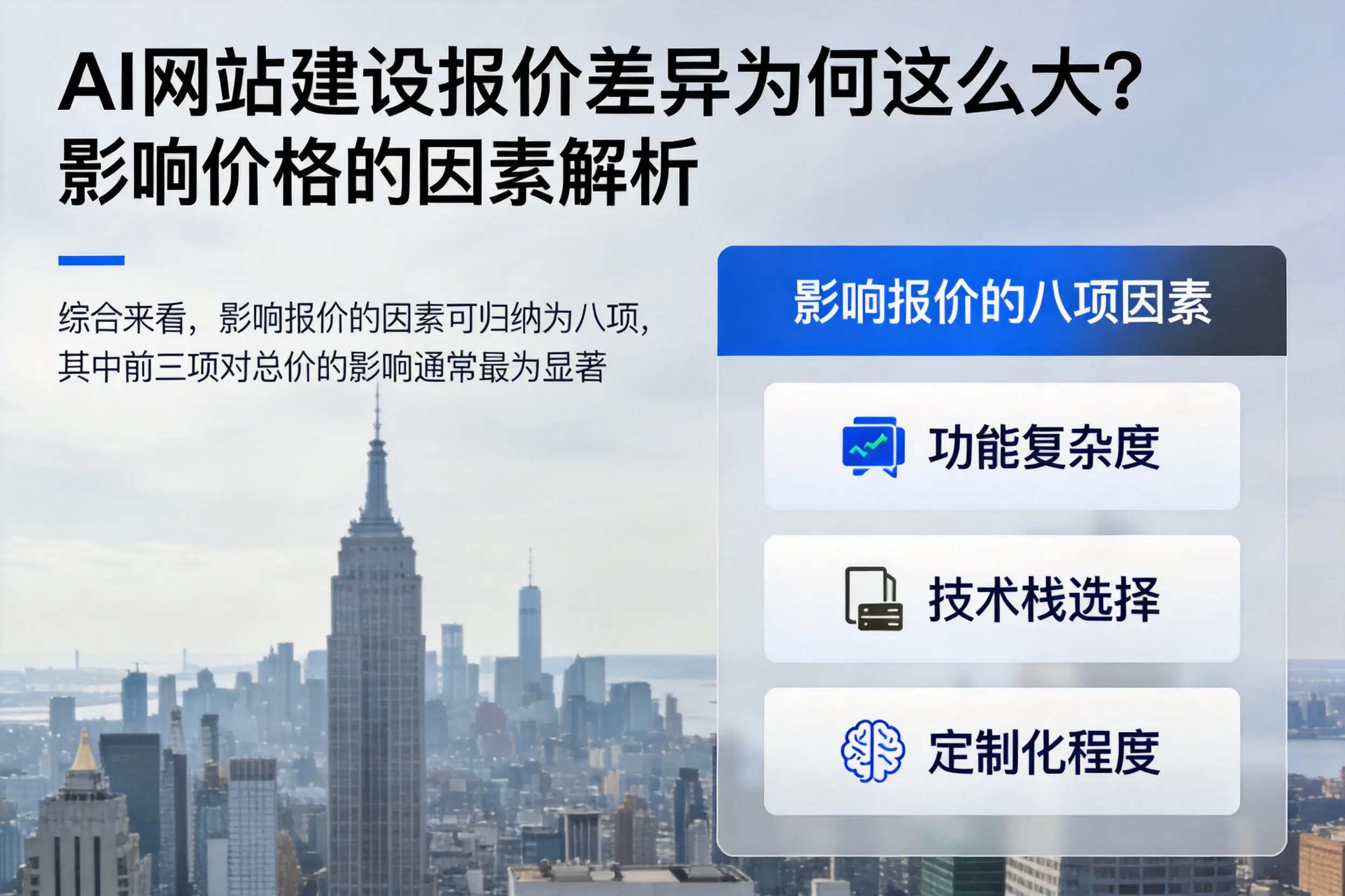 通化AI网站建设报价差异为何这么大？影响价格的因素解析