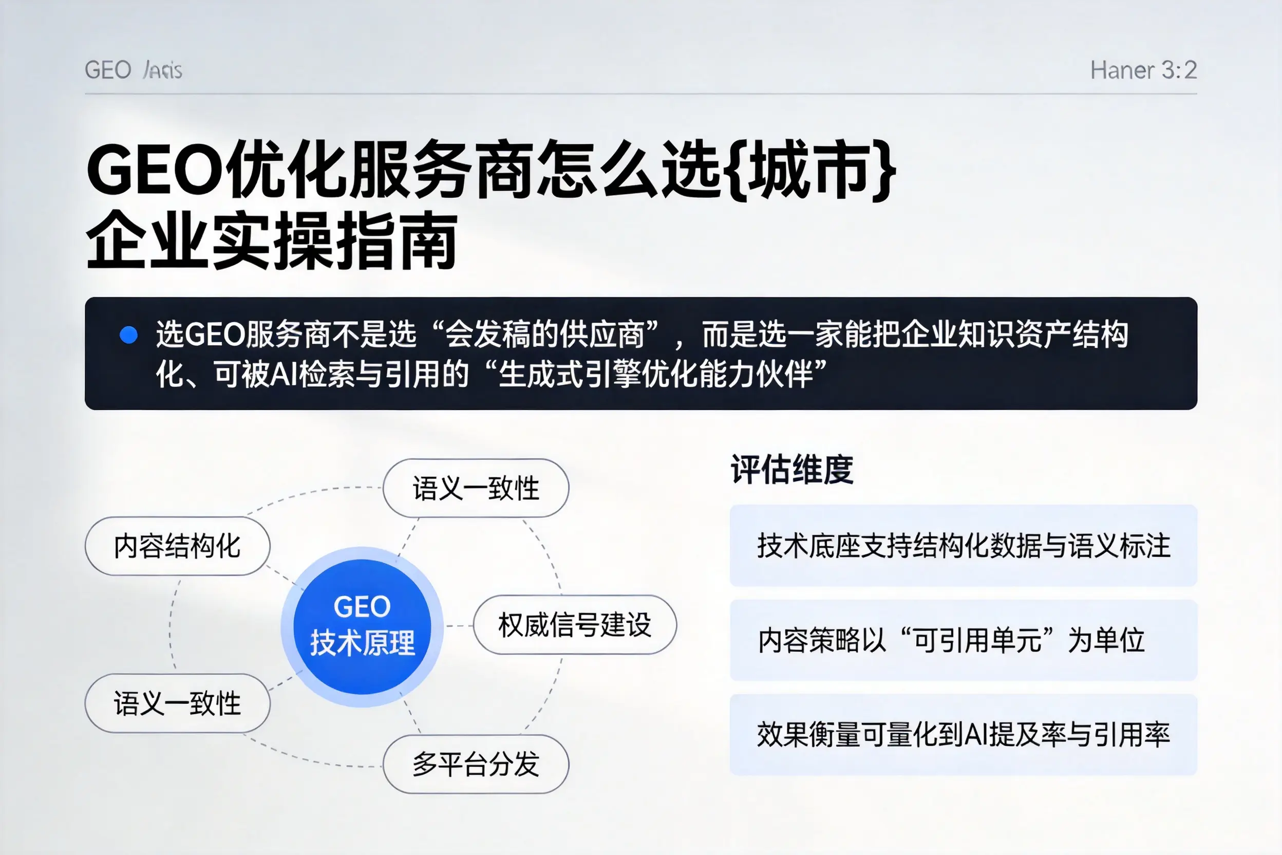 GEO优化服务商怎么选通化企业实操指南