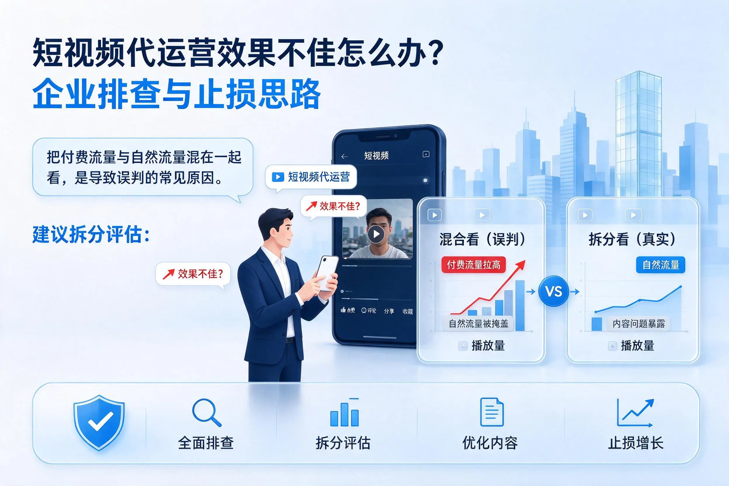 短视频代运营效果不佳怎么办?通化企业排查与止损思路