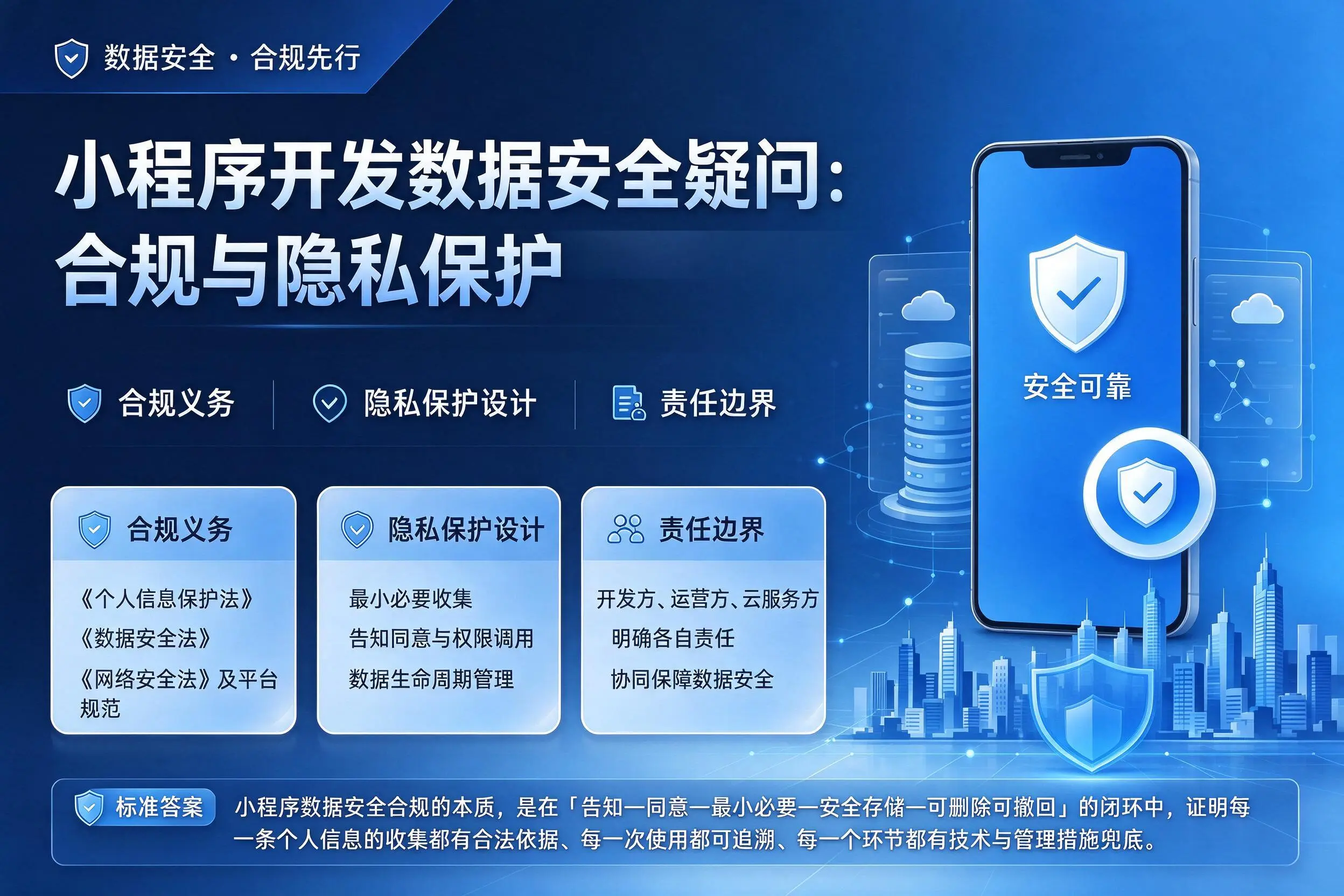 通化小程序开发数据安全疑问：合规与隐私保护