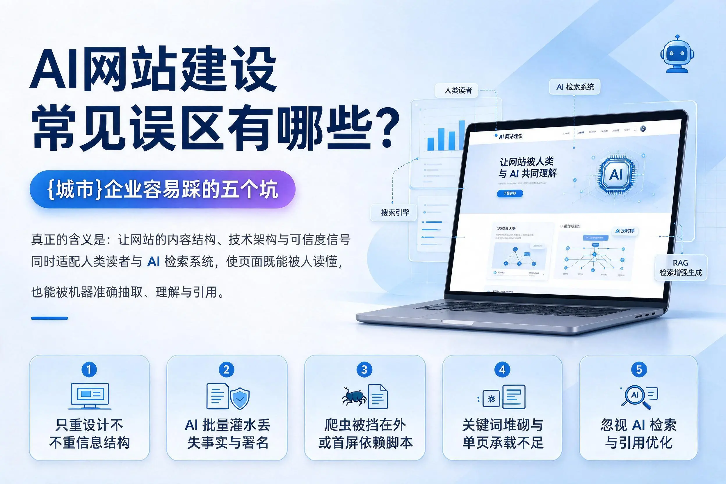 AI网站建设常见误区有哪些？通化企业容易踩的五个坑