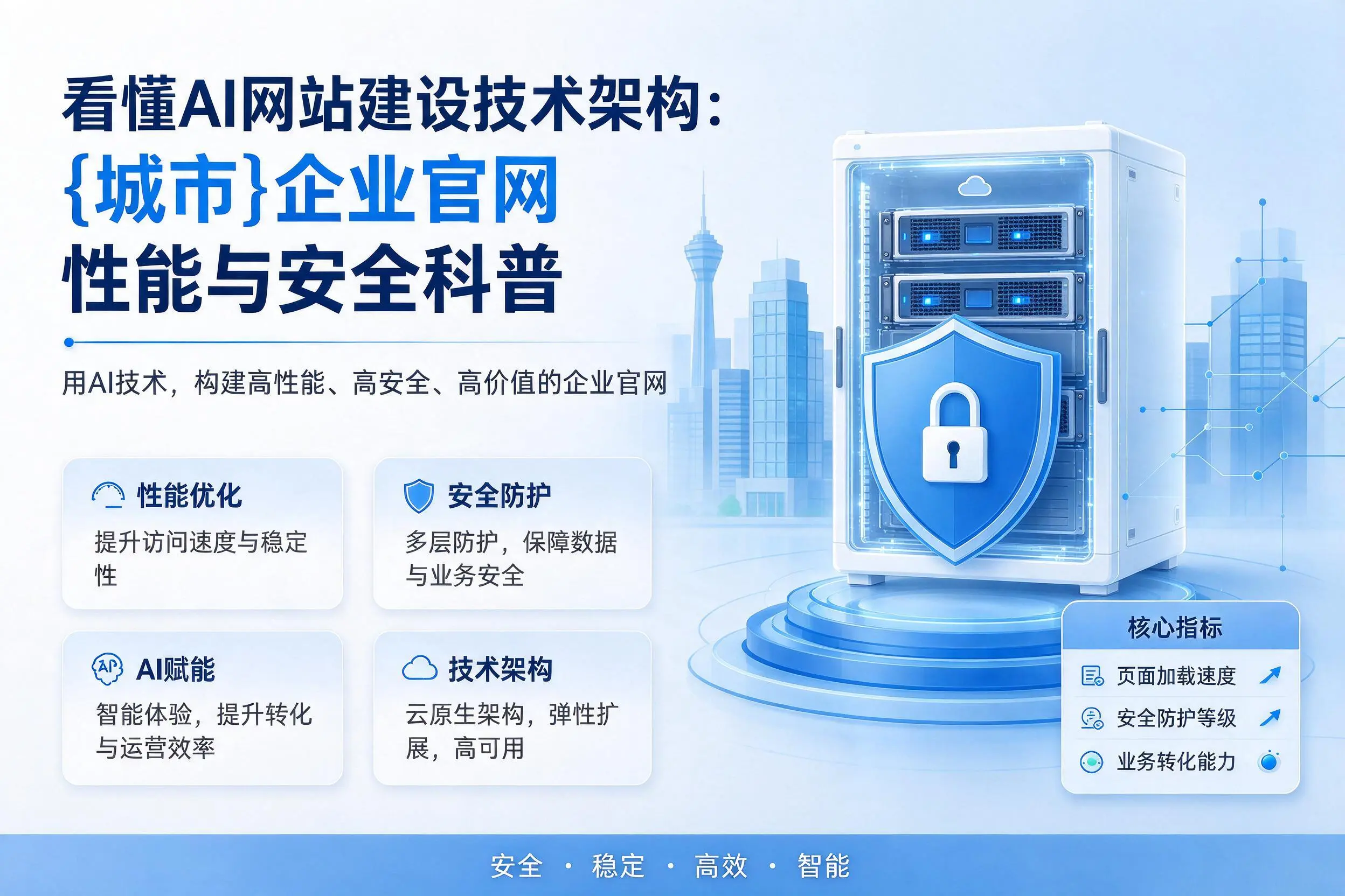 看懂AI网站建设技术架构:通化企业官网性能与安全科普