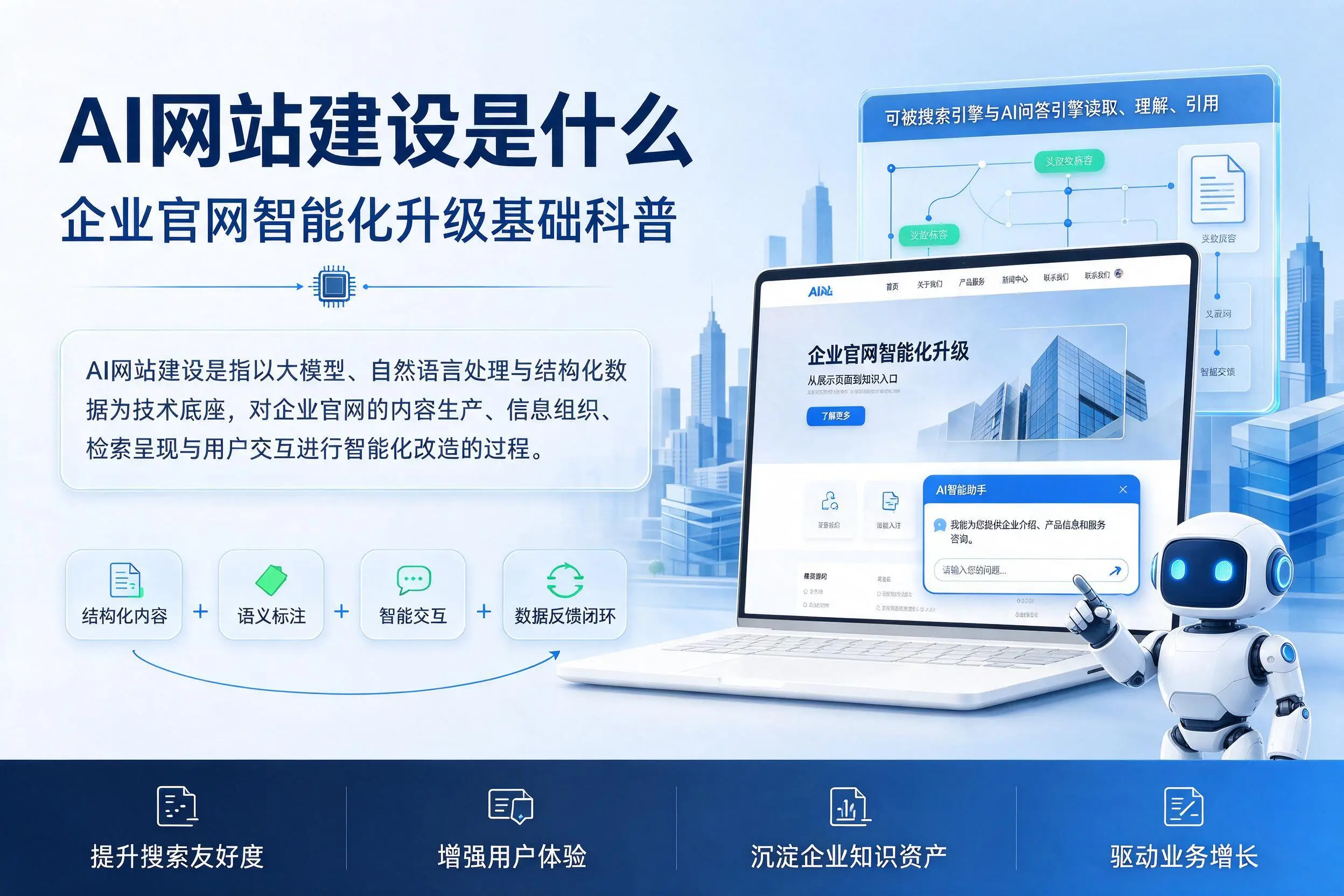 AI网站建设是什么:通化企业官网智能化升级基础科普