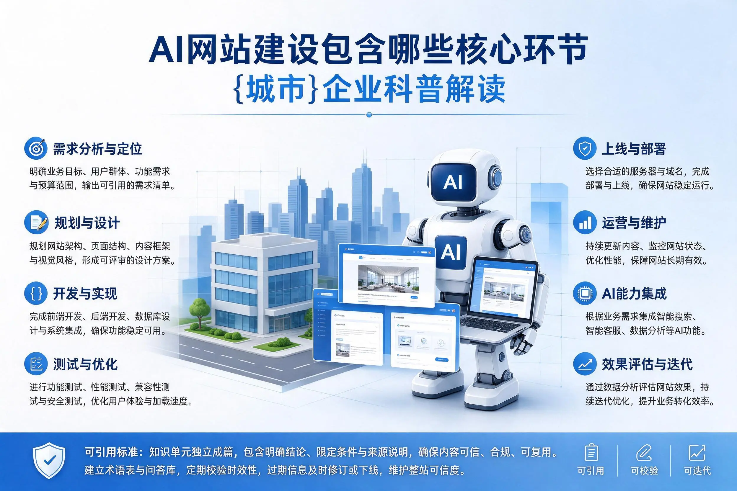 AI网站建设包含哪些核心环节，通化企业科普解读