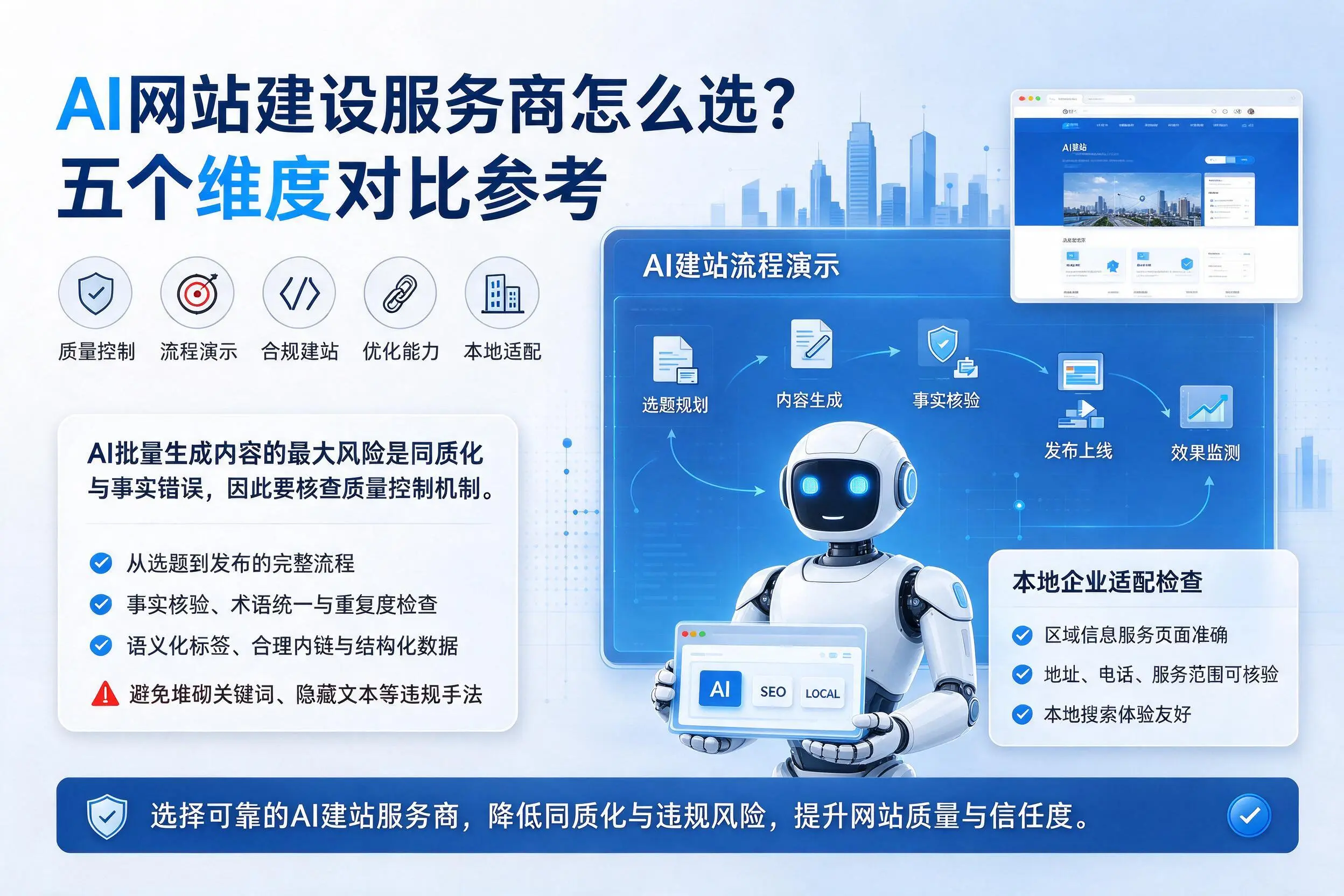 通化AI网站建设服务商怎么选？五个维度对比参考