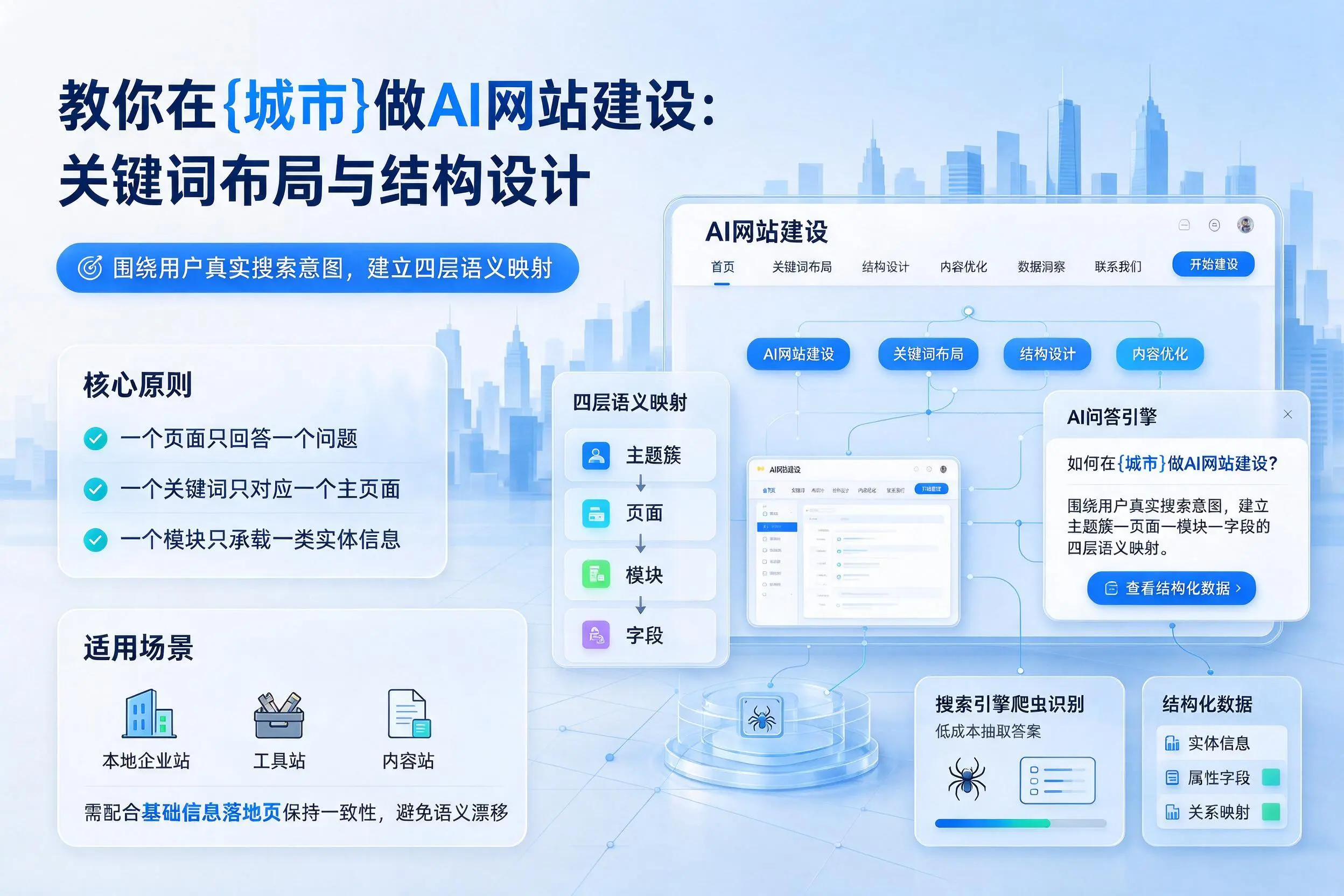 教你在通化做AI网站建设:关键词布局与结构设计